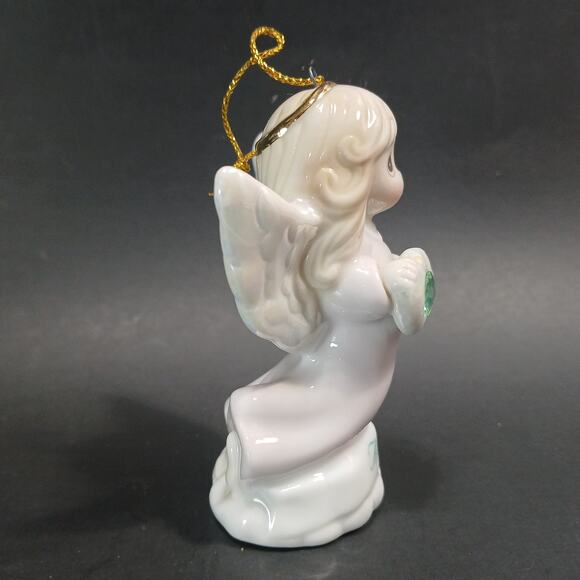 Precious Moments Angel Ornament Figurine August Peridot Birthstone Vintage 1997 - Picture 4 of 7